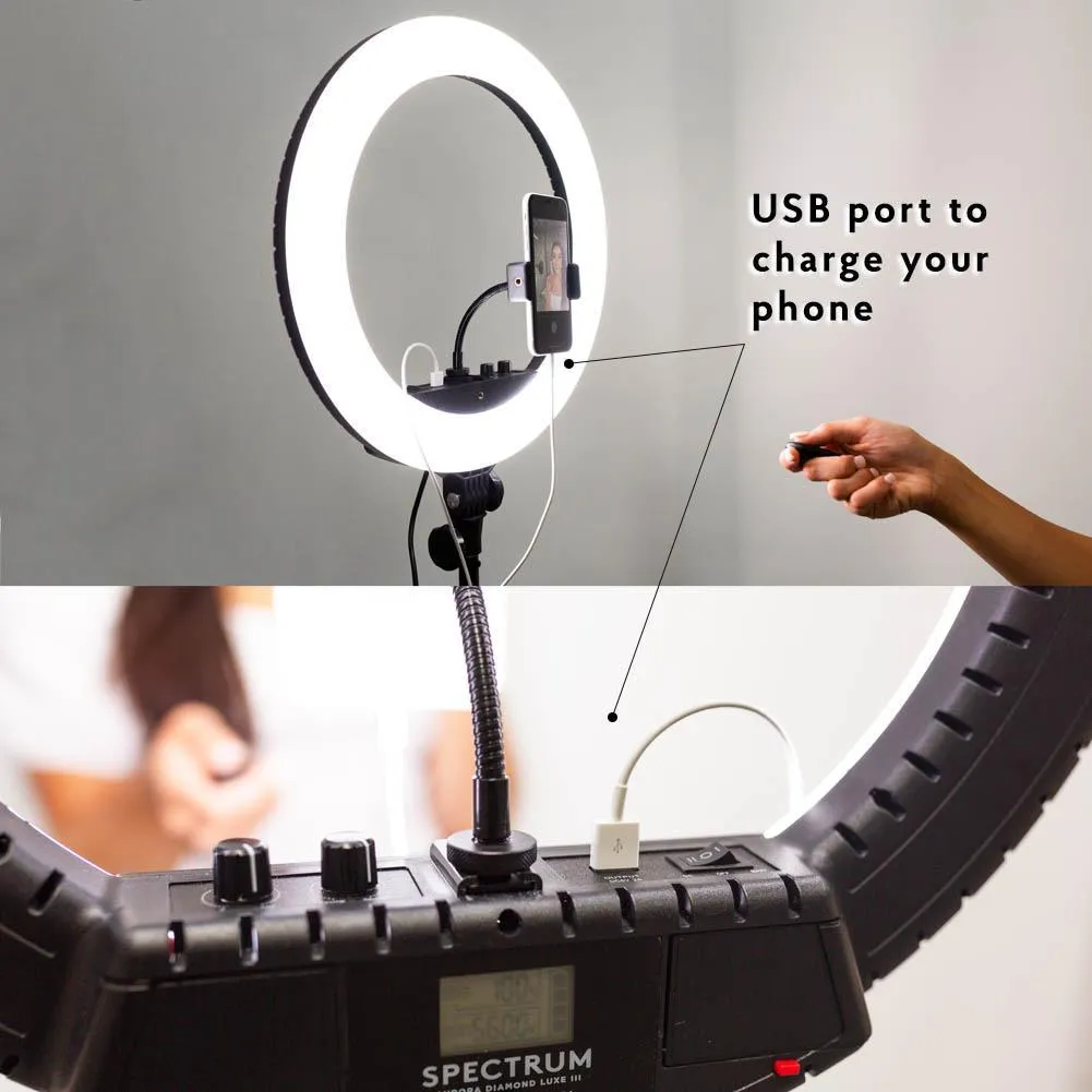 18" LED Portable Ring Light - Diamond Luxe III (DEMO STOCK)