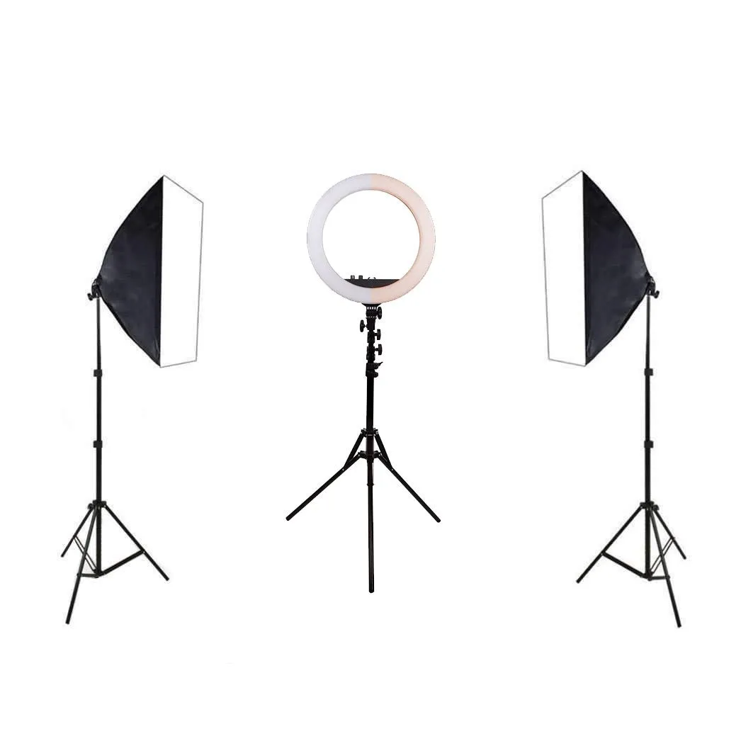 18" Ring Light Make Up & Beauty Pro Lighting Studio Kit - Diamond Luxe III