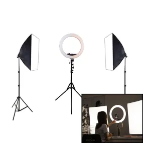 18" Ring Light Make Up & Beauty Pro Lighting Studio Kit - Diamond Luxe III