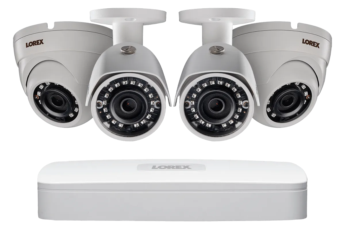 2K IP Security Camera System with 8 Channel NVR and 4 x 4MP 2K HD Outdoor 4MP Cameras