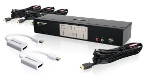 4-Port HDMI and Mini DisplayPort KVMP Kit