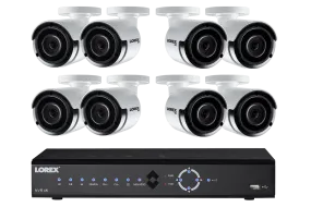 4K Ultra HD IP NVR security camera system with eight 4K IP cameras