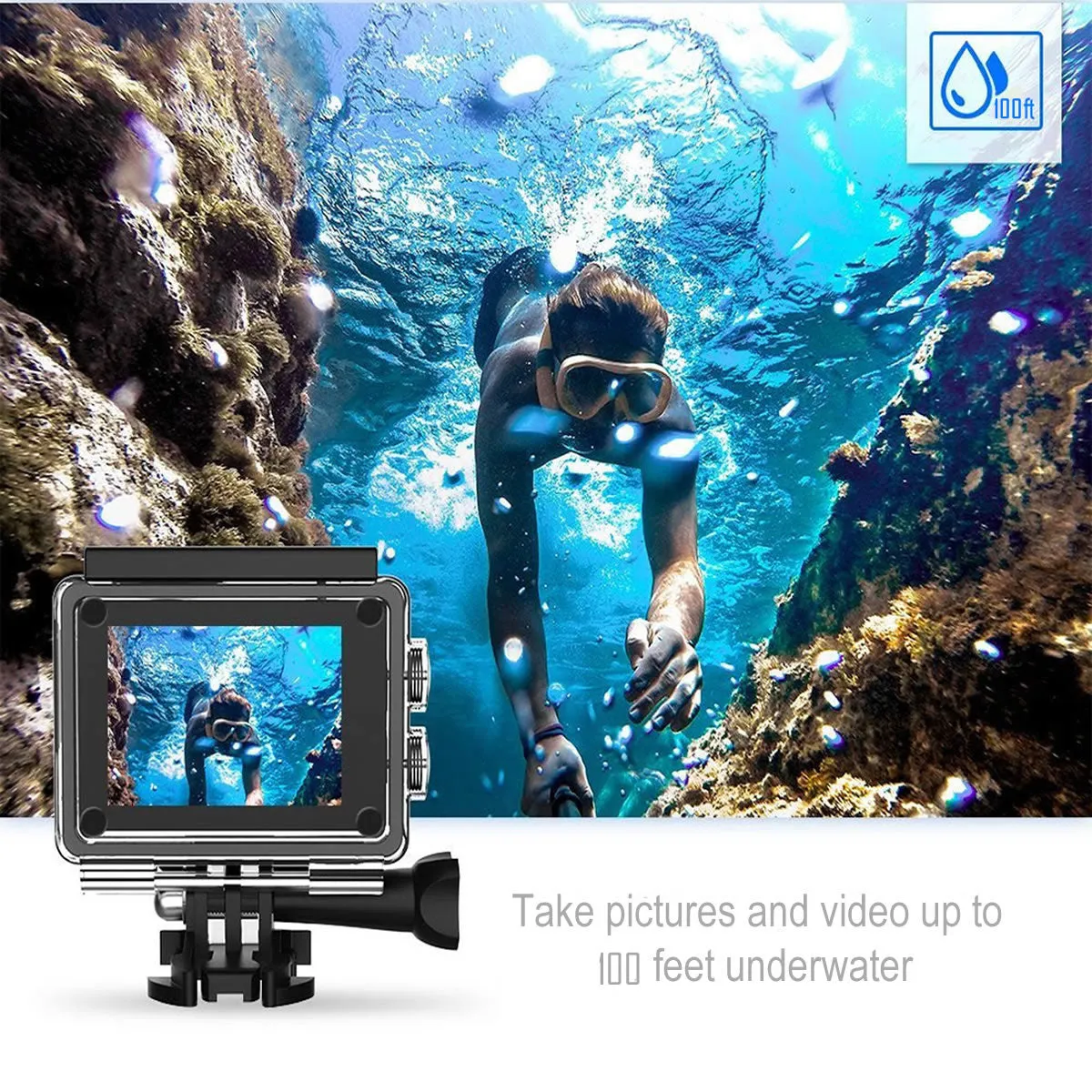 4K  Waterproof All Digital UHD WiFi Camera   RF Remote And Accessories