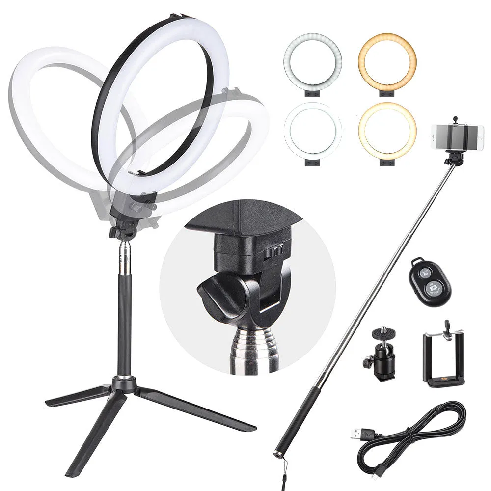 8in 10w Dimmable LED Ring Light Photography Video