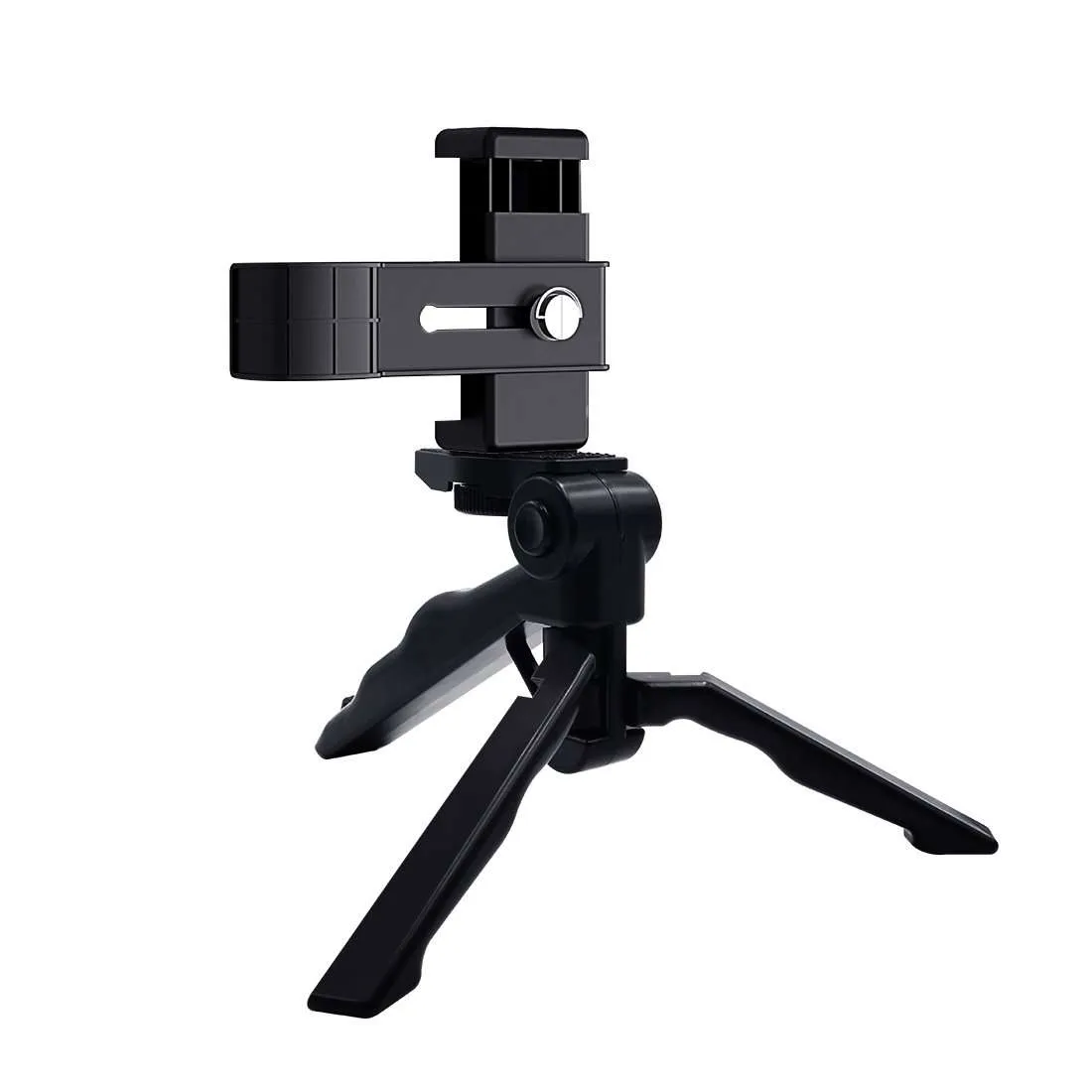 AMZER Foldable Tripod With Smartphone Fixing Clamp 1/4 inch Holder Bracket Mount for DJI OSMO Pocket - Black