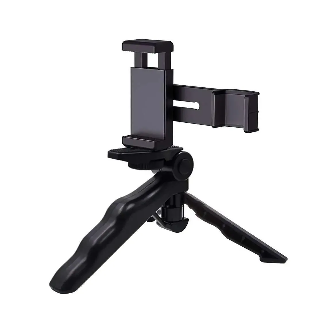 AMZER Foldable Tripod With Smartphone Fixing Clamp 1/4 inch Holder-Smartphone Tripod