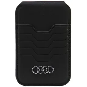 Audi Leather Wallet Card MagSafe Magentic with Stand Black - AU-MSCH-GT-D3-BK