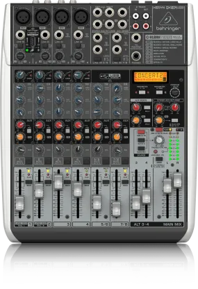 Behringer Xenyx QX1204USB Premium 12-Input 2/2-Bus Mixer with XENYX Mic Preamps and Compressors, Klark Teknik Multi-FX Processor, Wireless Option and USB/Audio Interface