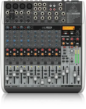 Behringer Xenyx QX1622USB Premium 16-Input 2/2-Bus Mixer with XENYX Mic Preamps and Compressors, Klark Teknik Multi-FX Processor, Wireless Option and USB/Audio Interface