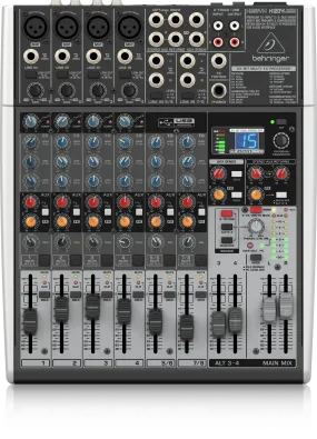 Behringer Xenyx X1204USB Premium 12-Input 2/2-Bus Mixer with XENYX Mic Preamps and Compressors, British EQ, 24-Bit Multi-FX Processor and USB/Audio Interface