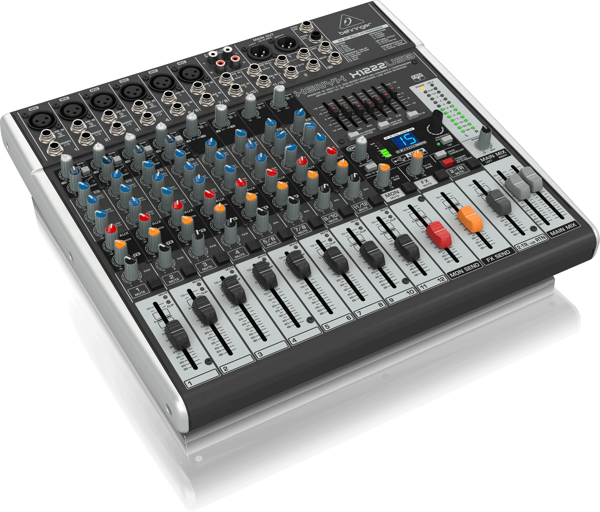 Behringer Xenyx X1222USB 12-channel Mixer with USB and Effects (Xenyx-X1222USB)