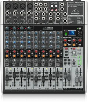 Behringer Xenyx X1622USB Premium 16-Input 2/2-Bus Mixer with XENYX Mic Preamps and Compressors, British EQ, 24-Bit Multi-FX Processor and USB/Audio Interface