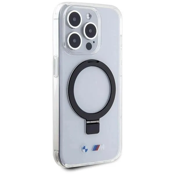 BMW M Collection Hard Case Ring Stand with MagSafe for iphone 15 Pro Max 6.7" Clear - BMHMP15XURST