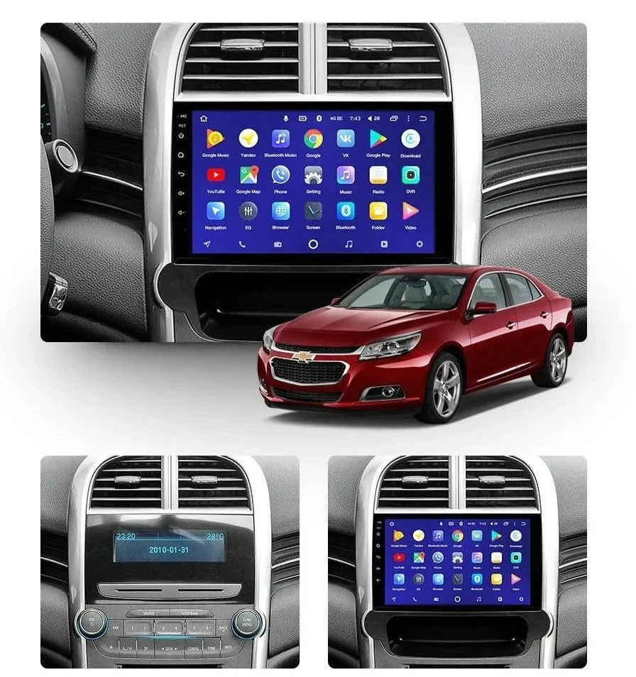 Car Dealz 10.2" Android 10.0 Chevrolet Holden Malibu 8 2012-2015 In Dash Plus OEM Fascia