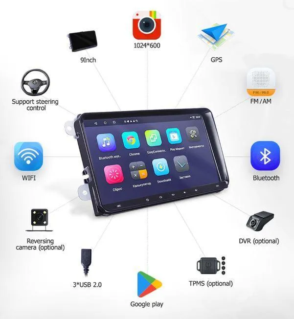 Car Dealz 10.2" Android 10.0 For Hyundai Mistra 2017-2018 w CAM Head Unit In Dash Plus OEM Fascia