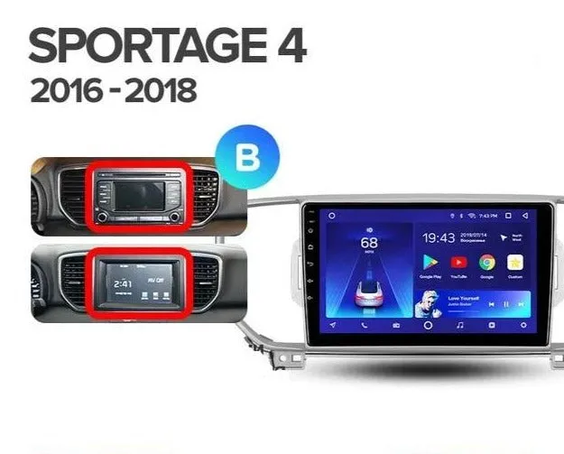 Car Dealz 10.2" Android 10.0 Kia Sportage 4 QL 2016-2018 In Dash Plus OEM Fascia