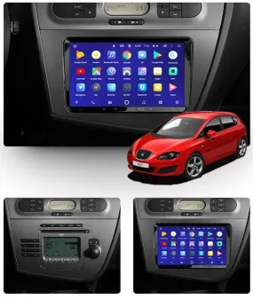 Car Dealz 10.2" Android 10.0 Seat Leon 2 2005 - 2012 In Dash Plus OEM Fascia