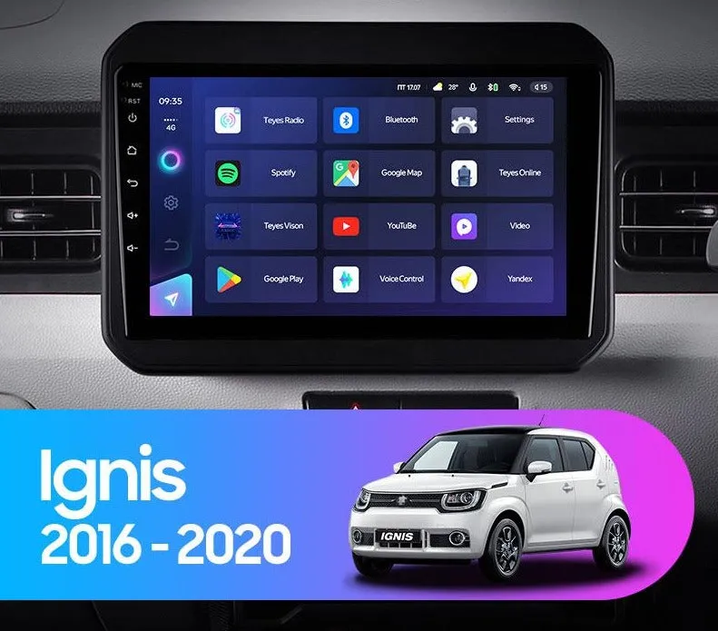 Car Dealz 10.2" Android 12.0 For Suzuki Ignis 2016 - 2020 In Dash Plus OEM Fascia