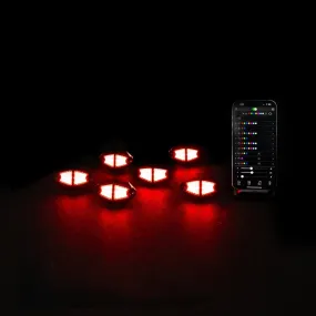 Chasing RGB Rock Lights - 6 Pack