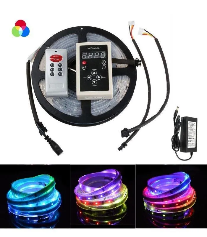 Digital Pixel RGB LED Strip 12V WS2811 Addressable 60LED/M 5 Metre IP65 5 Metre Kit