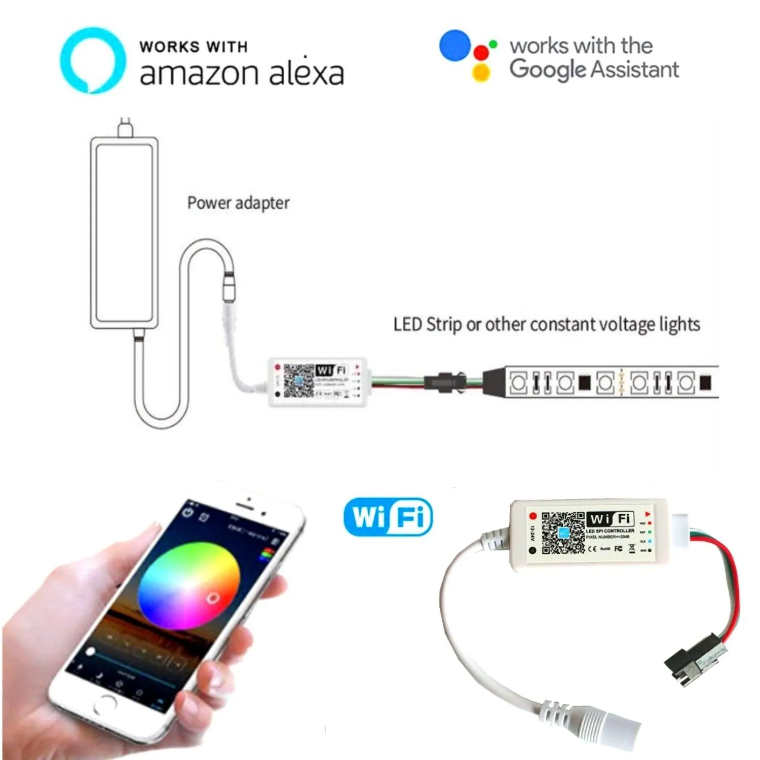 Digital Pixel RGB Neon Flex 24V Addressable 16x16mm IP65 Waterproof WS2811 10cm Cut