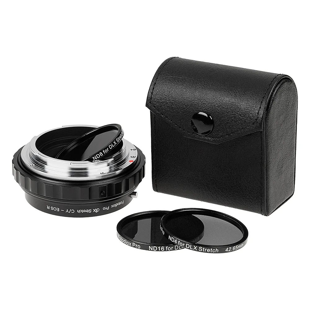 Fotodiox DLX Stretch Lens Adapter - Compatible with Contax/Yashica (CY) Mount Lens to Canon RF Mount Mirrorless Cameras with Macro Focusing Helicoid and Magnetic Drop-In Filters