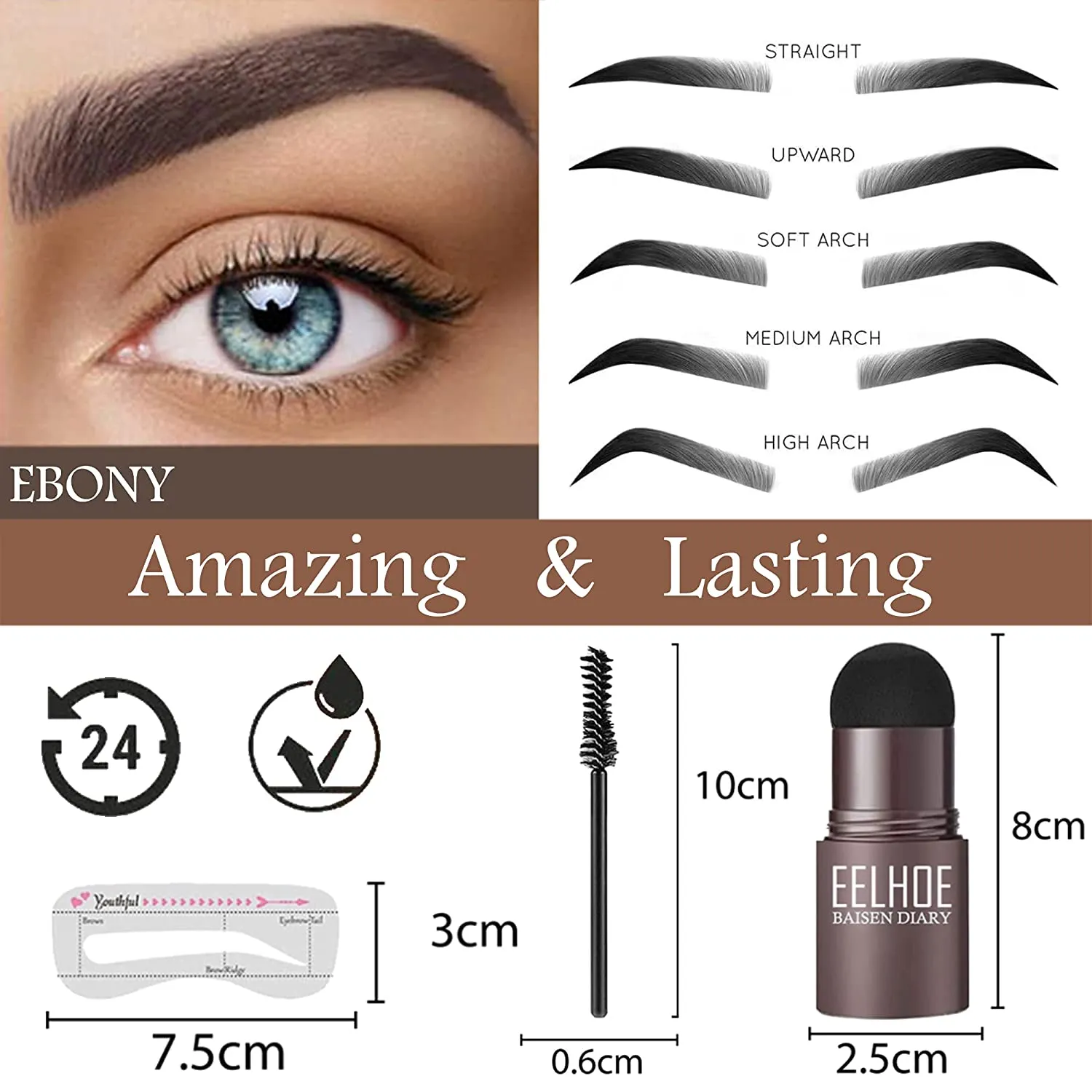 Funki Buys | Eyebrow Stamp Shaping Kits | Brow Mold Set 10 Pcs