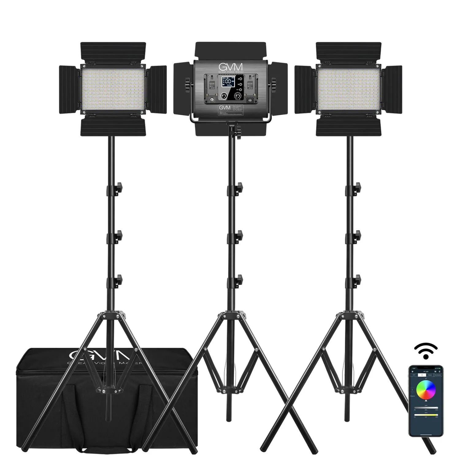 GVM 680rs rgb led studio video light kit