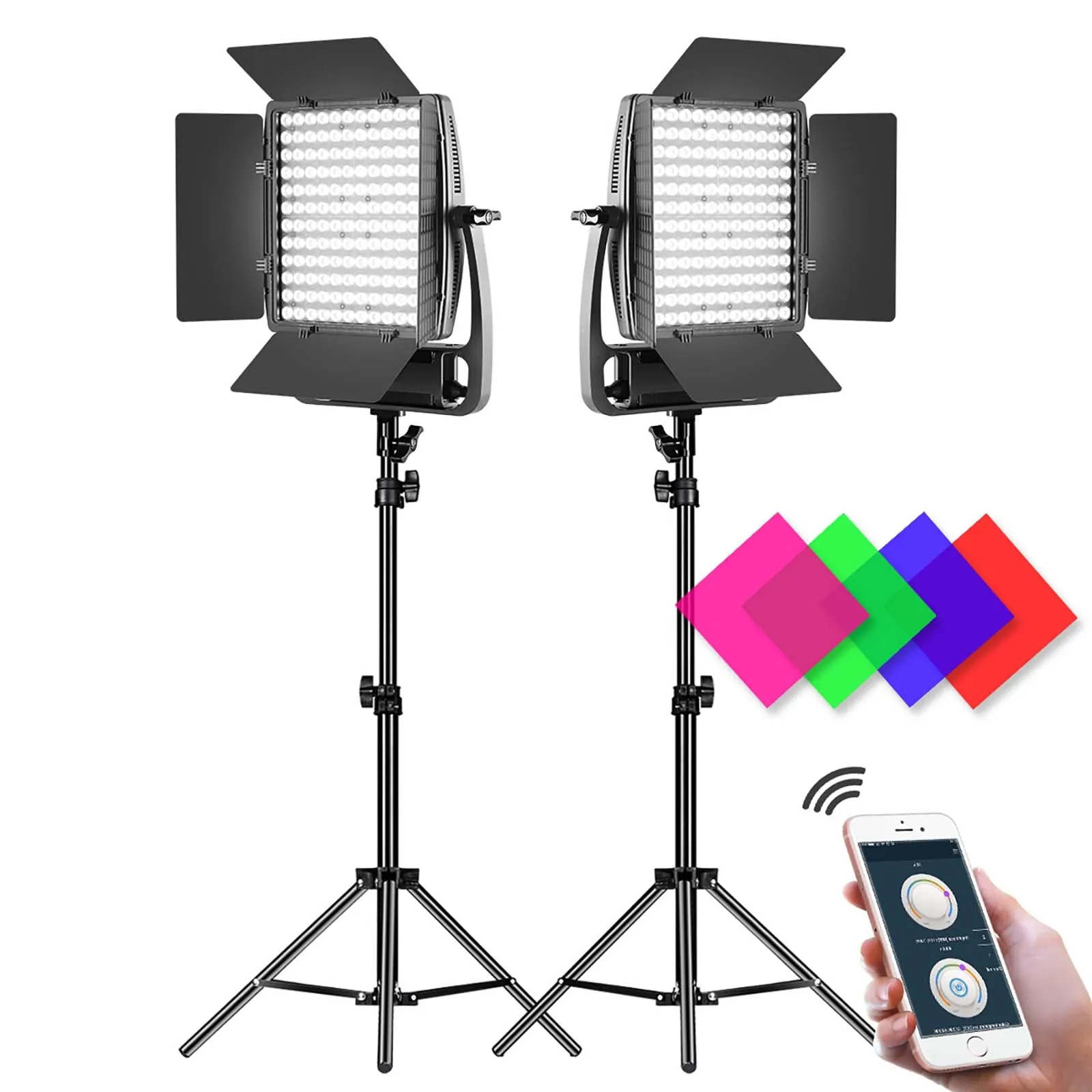 GVM-LT50W Panel light High Power Bi-Color Lens Light beads Video Lighting 2L Kit