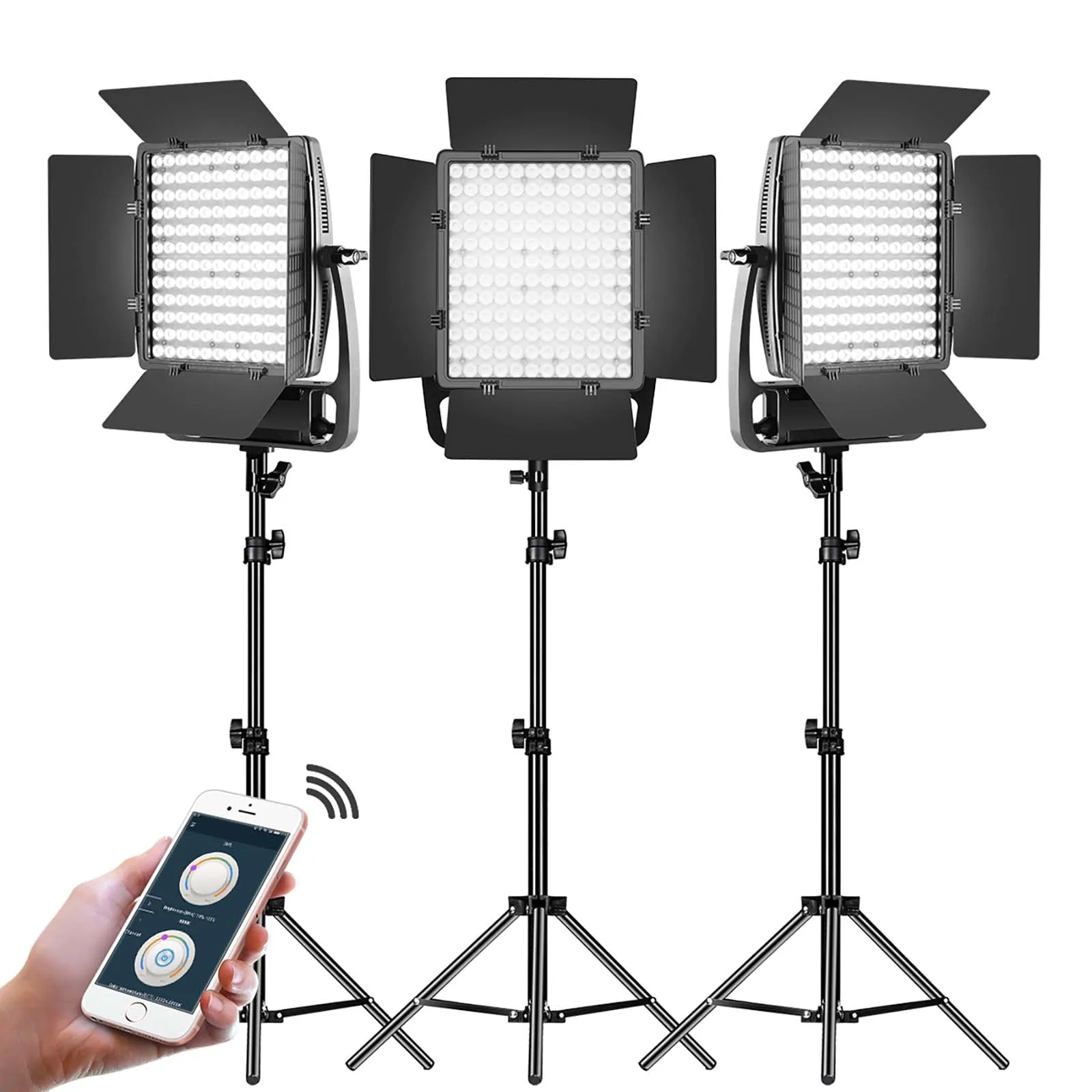 GVM-LT50W Panel light High Power Bi-Color Lens Light beads Video Lighting 3L Kit