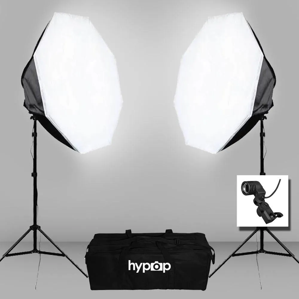 Hypop Double 90cm Octagon Collapsible Portable Softbox Lighting Set