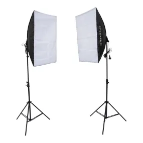 'Illuminate Mate' II Double Rectangle Softbox LED Lighting Kit (50cm x 70cm)