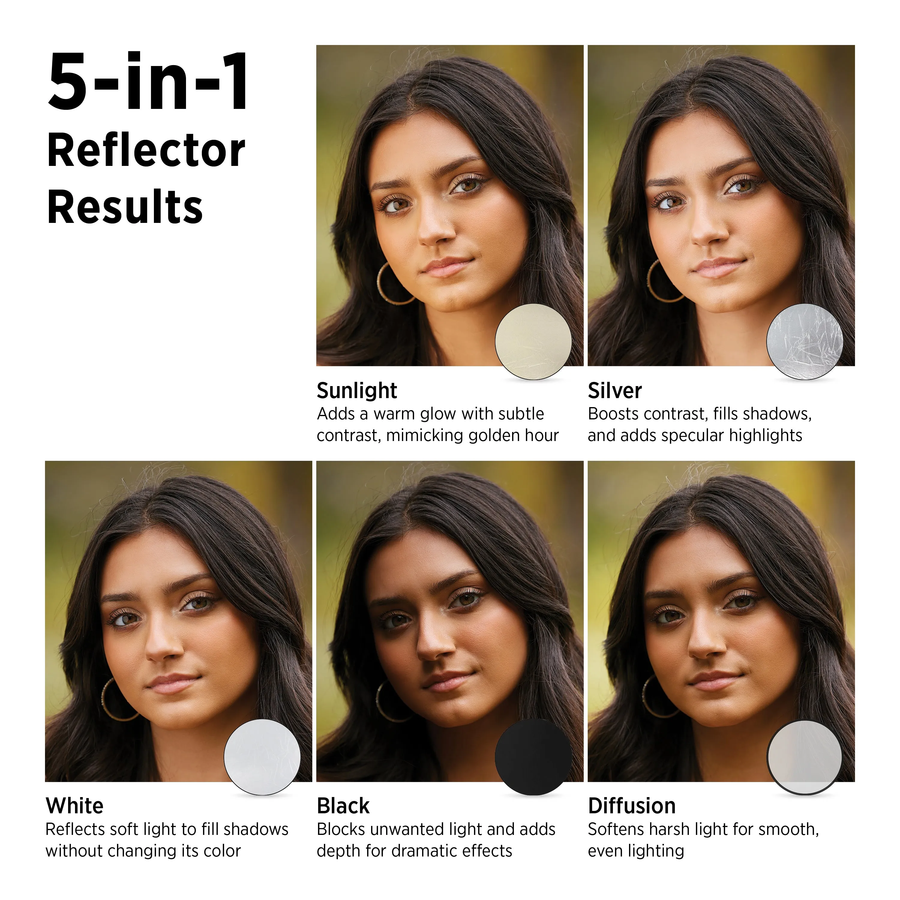 Illuminator Collapsible 5-in-1 Reflector (20")