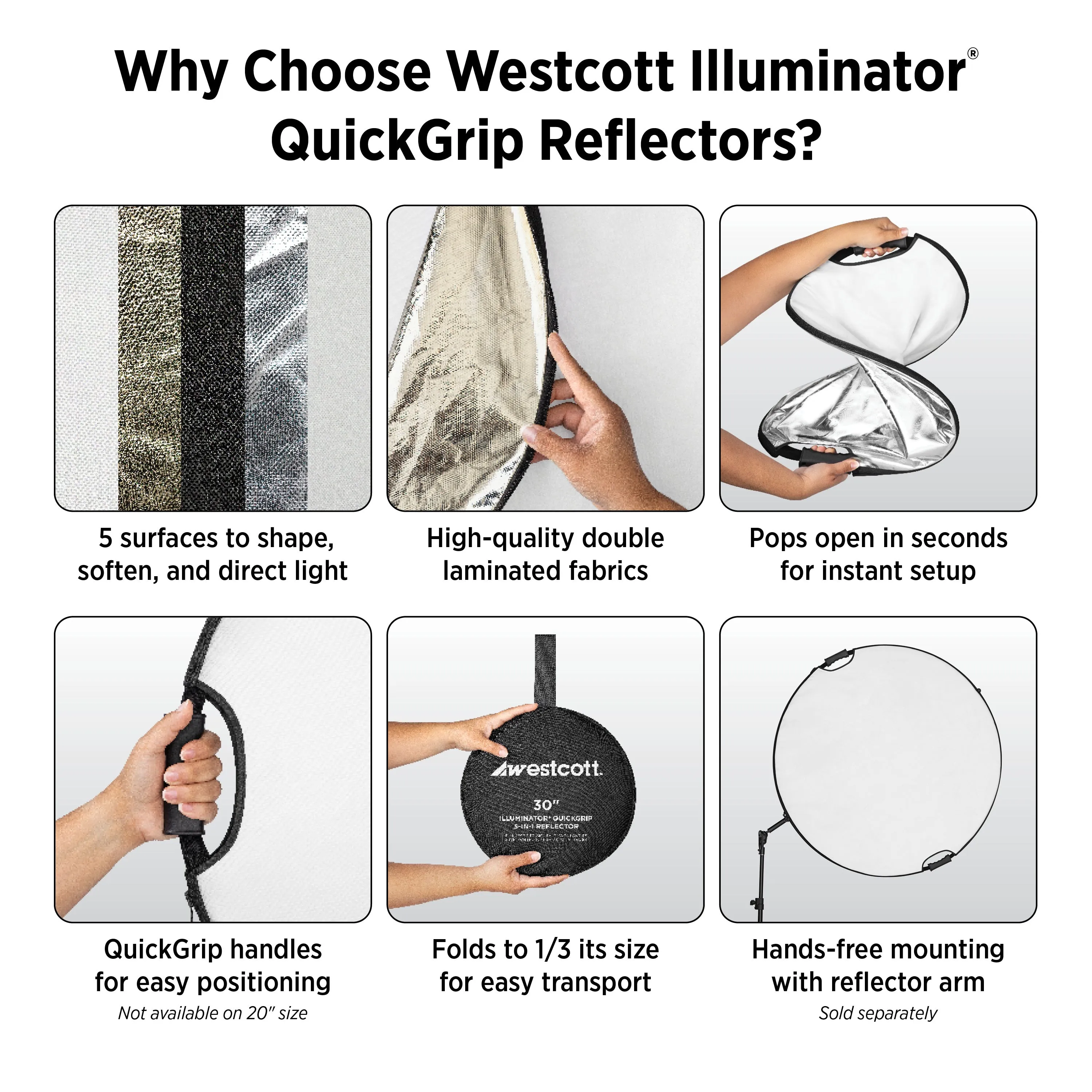 Illuminator QuickGrip 5-in-1 Reflector (30")