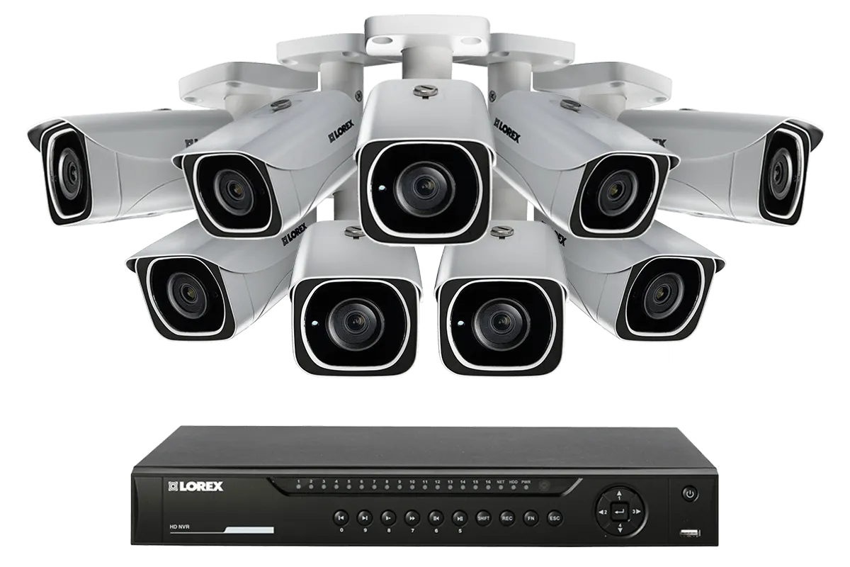 IP Camera System with 9 Ultra HD 4K Security Cameras & Lorex Cloud Connectivity