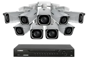 IP Camera System with 9 Ultra HD 4K Security Cameras & Lorex Cloud Connectivity