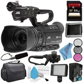 JVC GY-HM250 GY-HM250U UHD 4K Streaming Camcorder   64GB SDXC Card   62mm 3 Piece Filter Kit   JVC QAN0067-003 Microphon