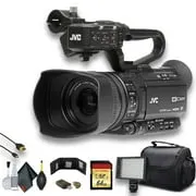 JVC GY-HM250 UHD 4K Streaming Camcorder W/ 64GB Memory Card, HDMI Cable, Case, LED Light, Cleaning Kit and More. Professional Bundle