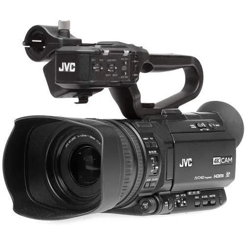 JVC GY-HM250 UHD 4K Streaming Camcorder W/ 64GB Memory Card, HDMI Cable, Case, LED Light, Cleaning Kit and More. Professional Bundle