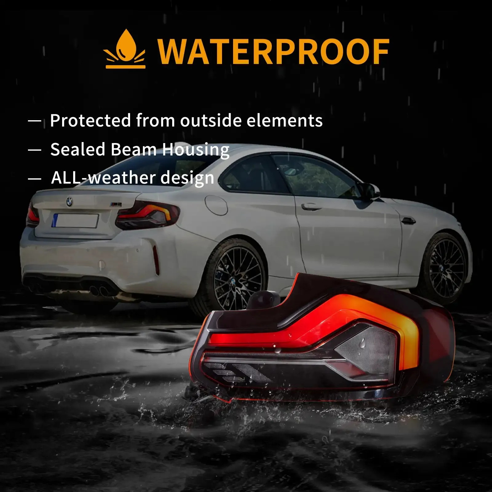 LED Tail Lights Assemly With Start-up Animation Effect (Pre-order) For 2014-2021 BMW 2 Series (F22 F23) M2 (F87）