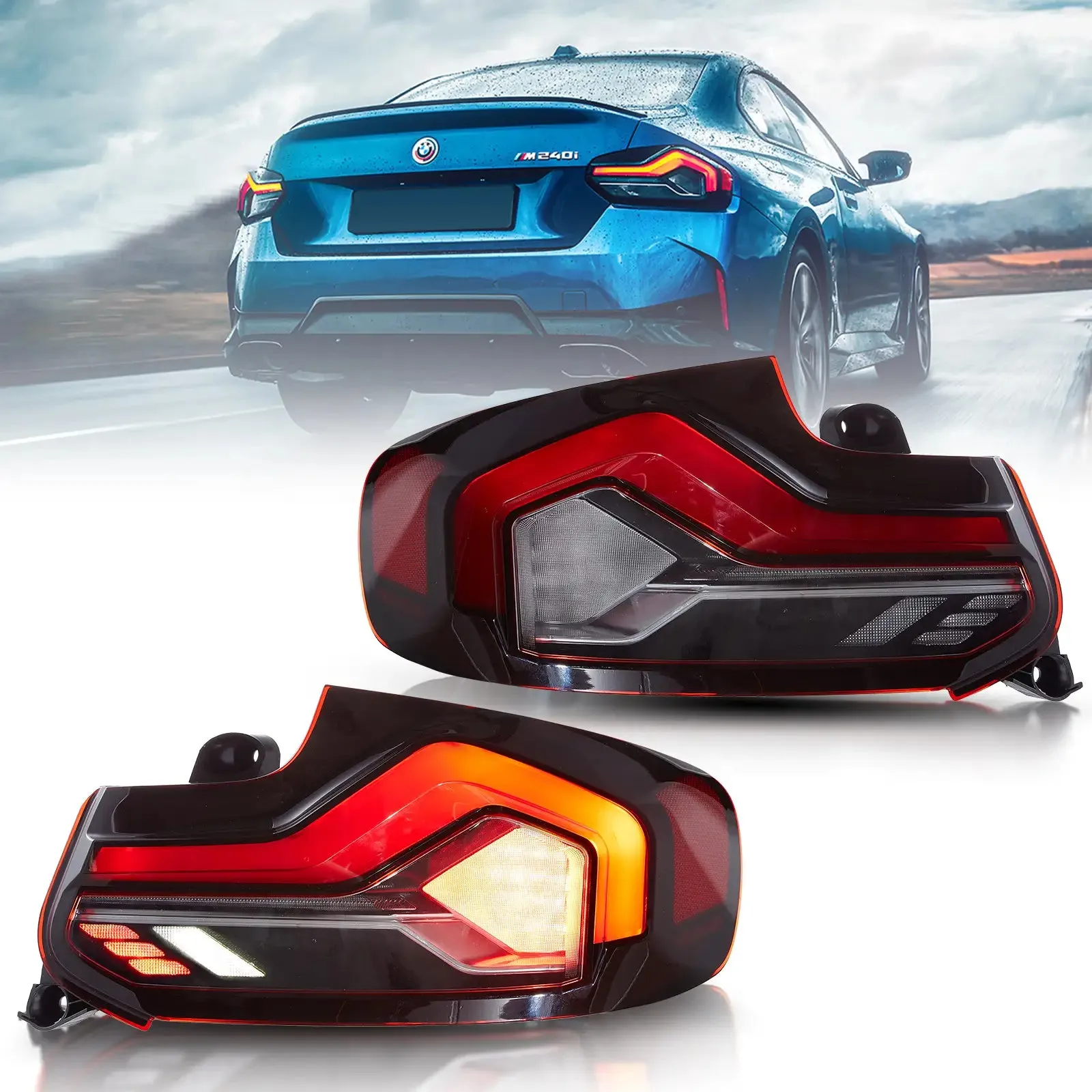 LED Tail Lights Assemly With Start-up Animation Effect (Pre-order) For 2014-2021 BMW 2 Series (F22 F23) M2 (F87）