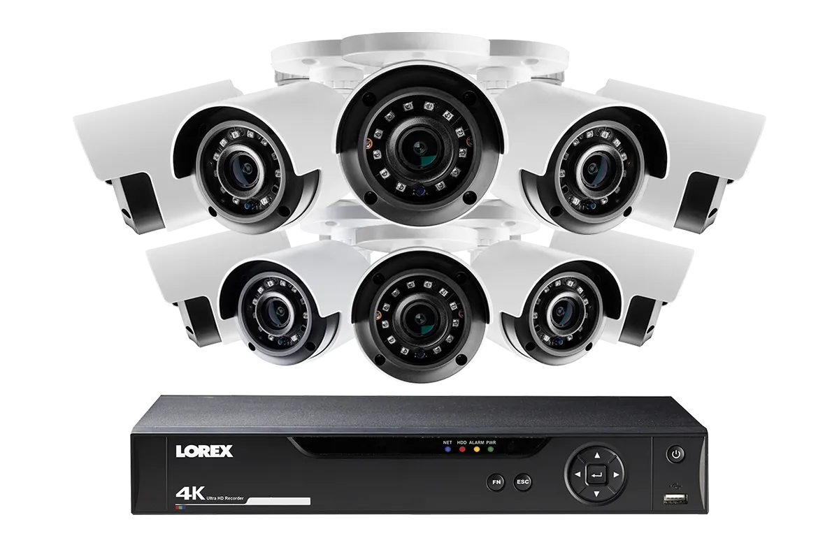 Lorex 4K 16-channel 4TB Wired DVR System with 10 Cameras