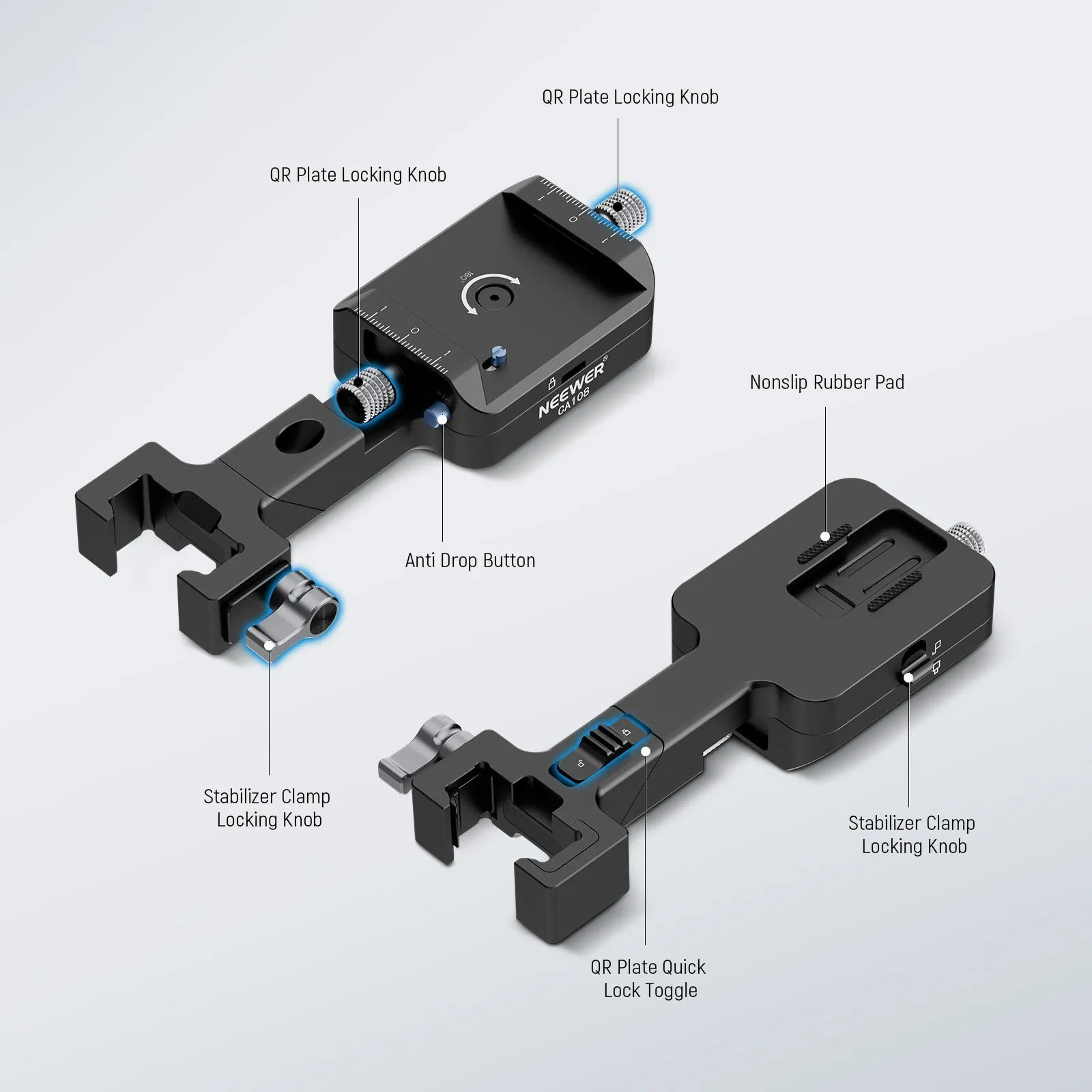 NEEWER CA108 Vertical Camera Mount for Ronin RS 4 RS 3 RS3 Pro RS 2 Gimbal