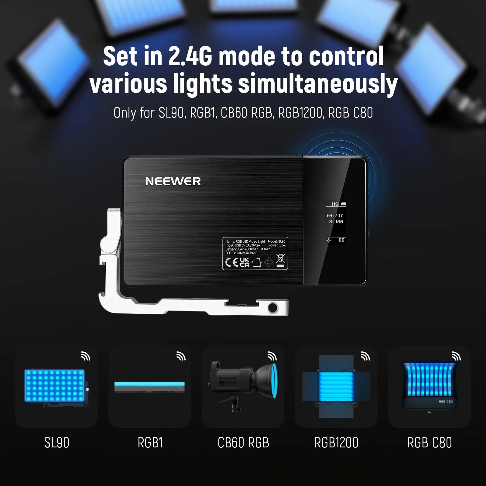 NEEWER SL90 Aluminum Alloy RGB Panel Video Light