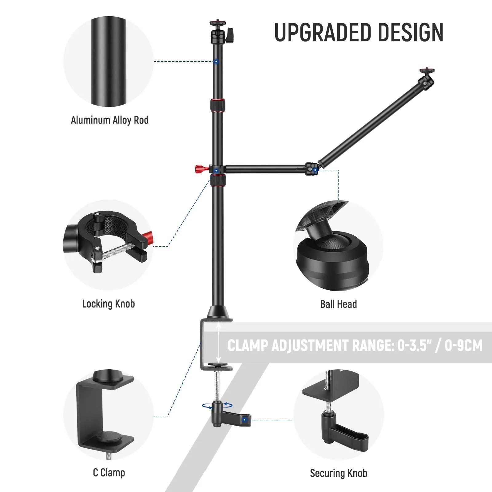 NEEWER TL253A CR221A Camera Desk Mount Stand