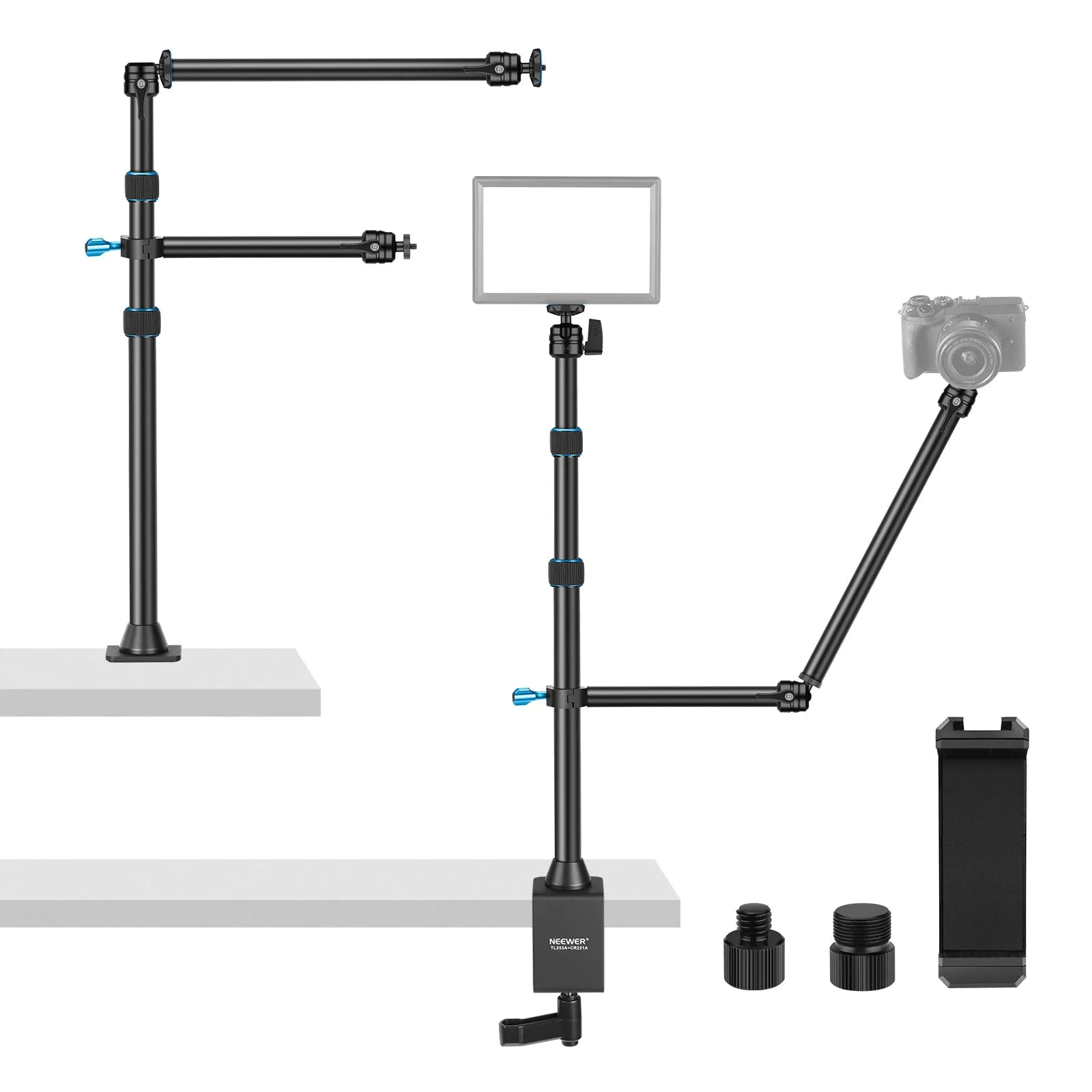 NEEWER TL253A CR221A Camera Desk Mount Stand