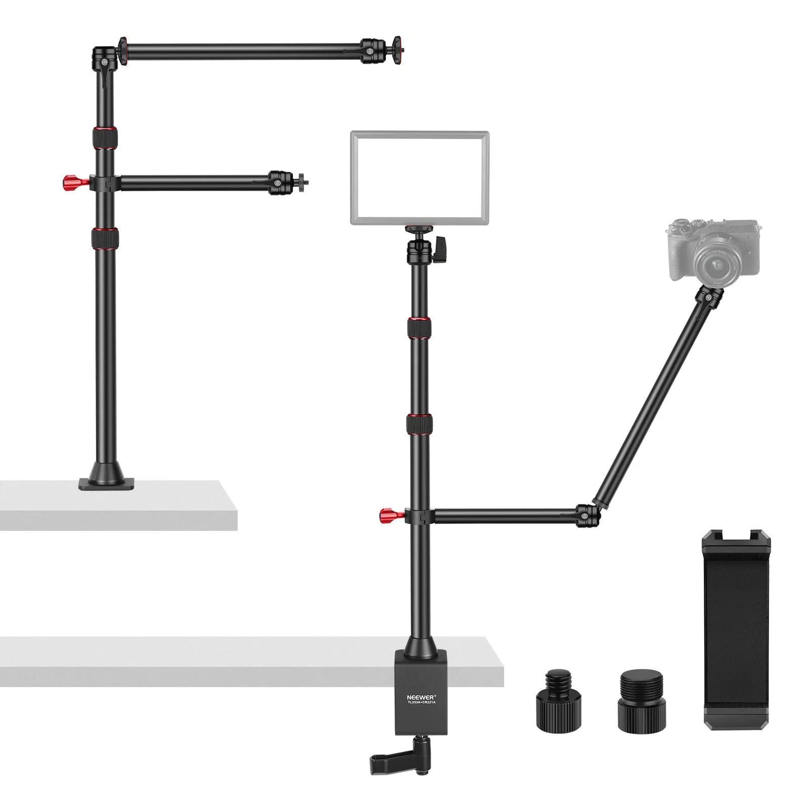 NEEWER TL253A CR221A Camera Desk Mount Stand