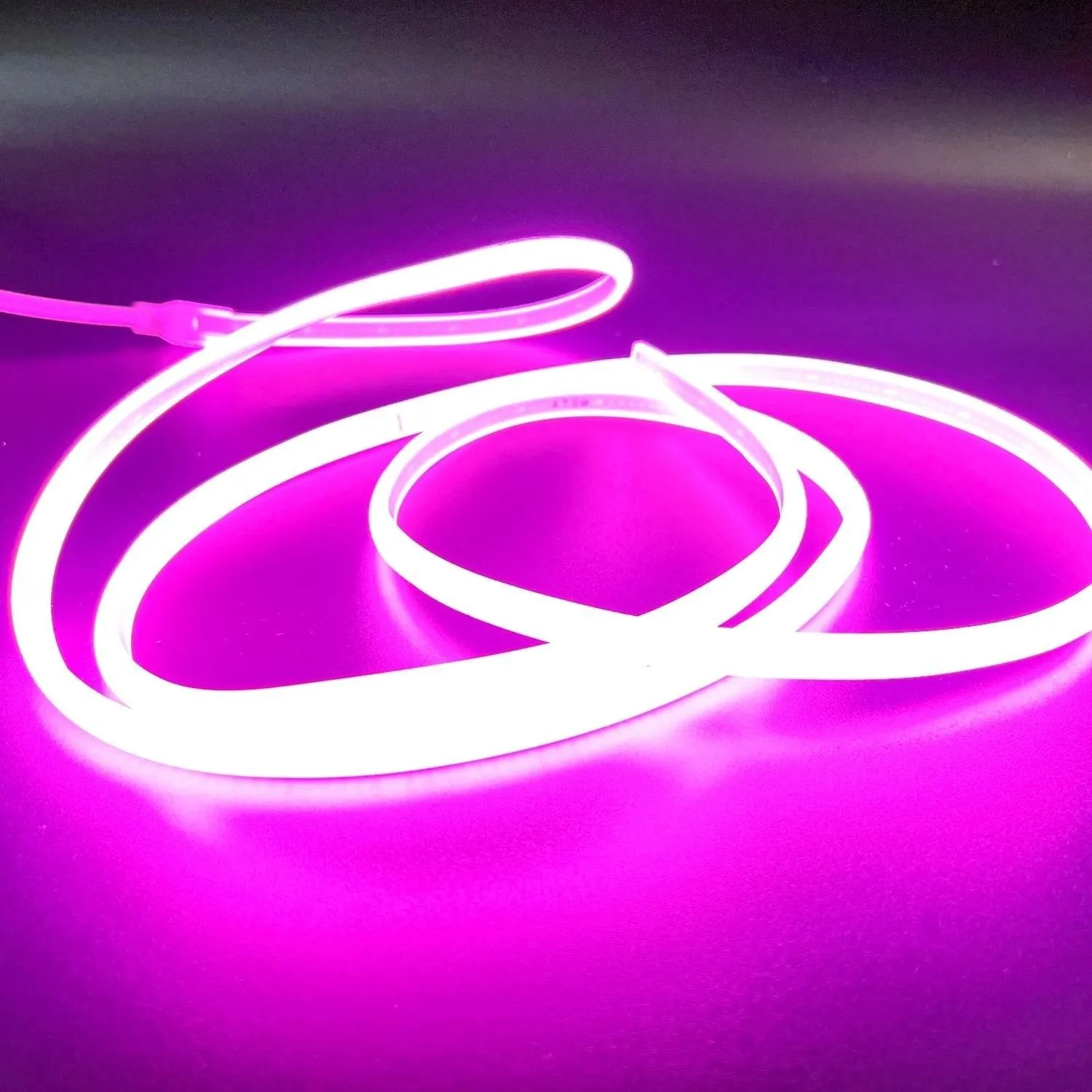 Pink COB LED Strip Light 220V 240V 288 LEDs/m IP65 with UK Plug