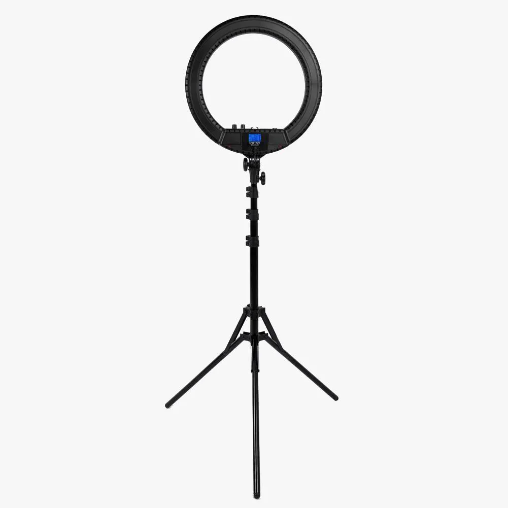 Portrait Headshot Lighting Kit With Pull Up White Backdrop & Ring Light - Bundle