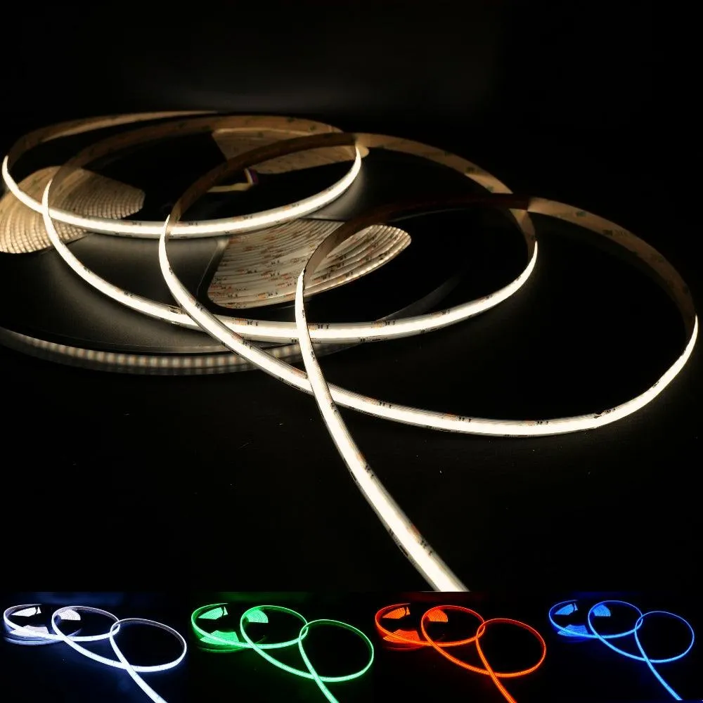 RGB CCT COB LED Strip 24V IP20 non-Waterproof 840 LEDs/m 12mm Wide